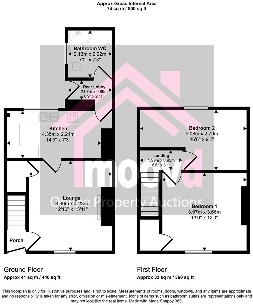 Liberty Terrace, Tantobie, Stanley floorplan