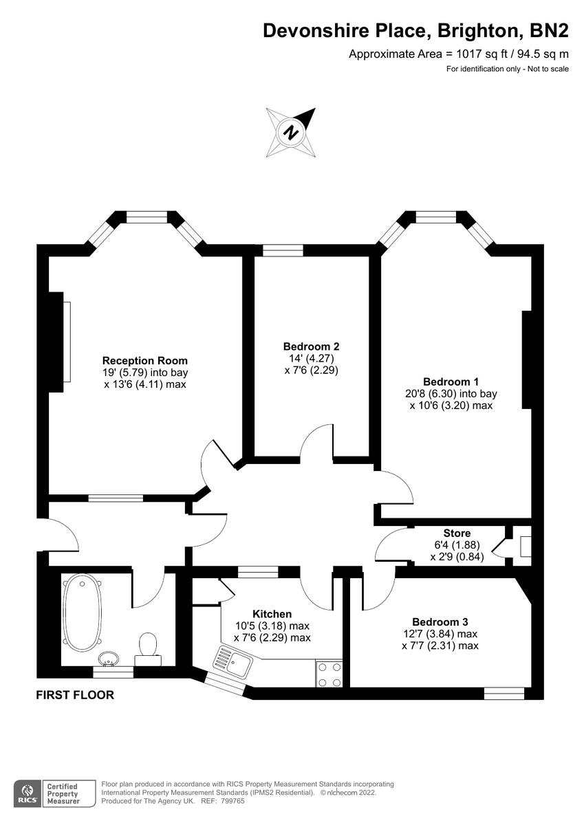 New Steine Mansions, Brighton, BN2 floorplan
