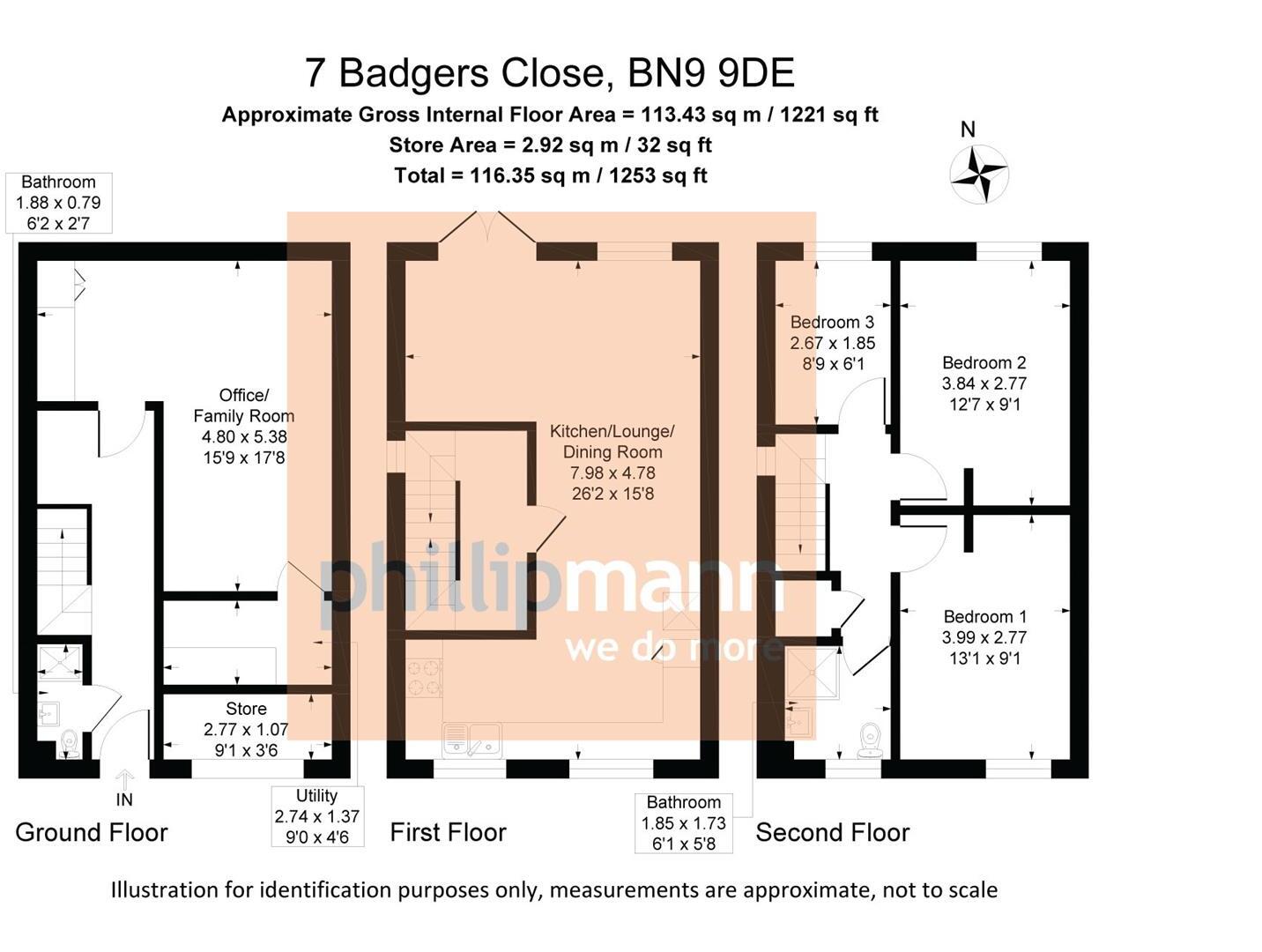 Badgers Close, Newhaven floorplan
