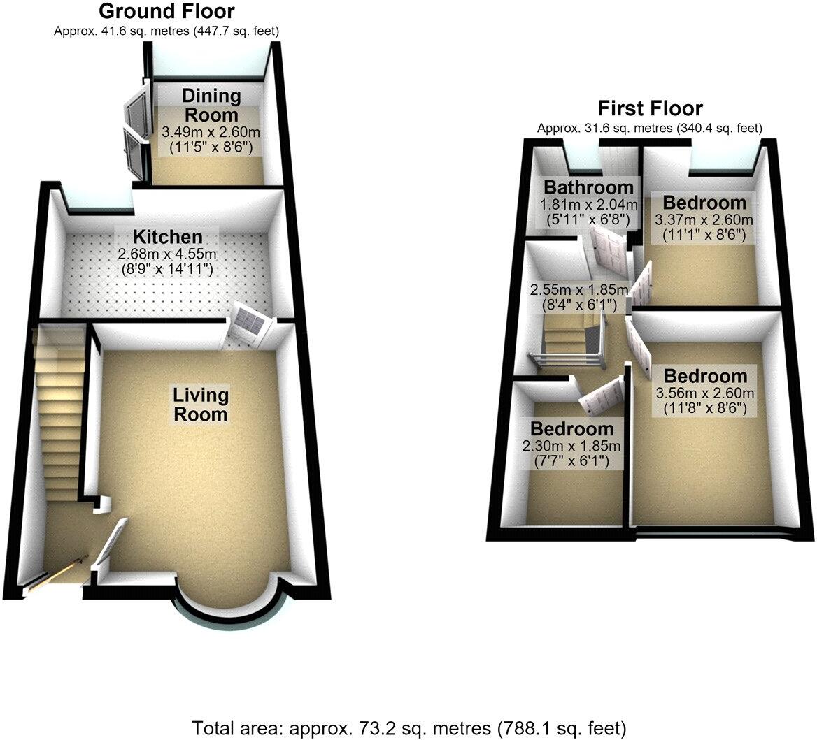 Turfland Avenue, Royton, Oldham, Greater Manchester, OL2 floorplan