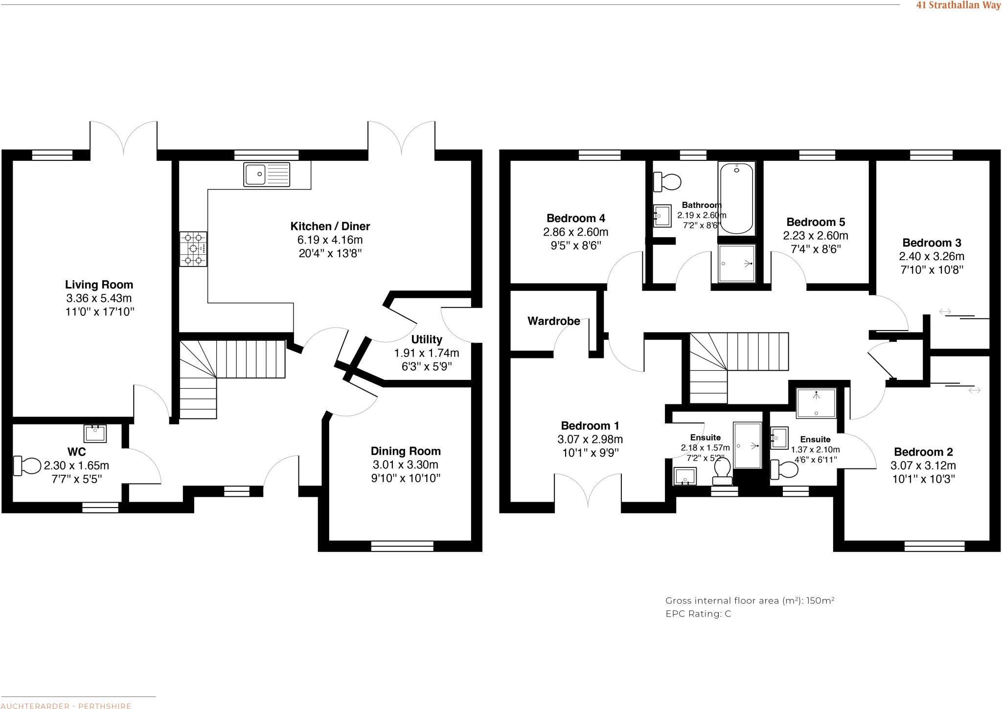 41 Strathallan Way, Auchterarder, PH3 1GR floorplan