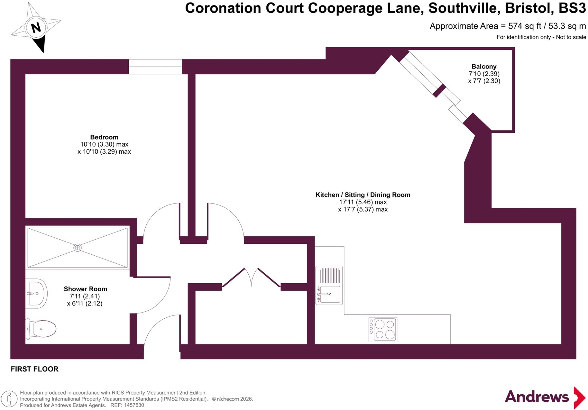 Cooperage Lane, Southville, Bristol, Somerset, BS3 floorplan