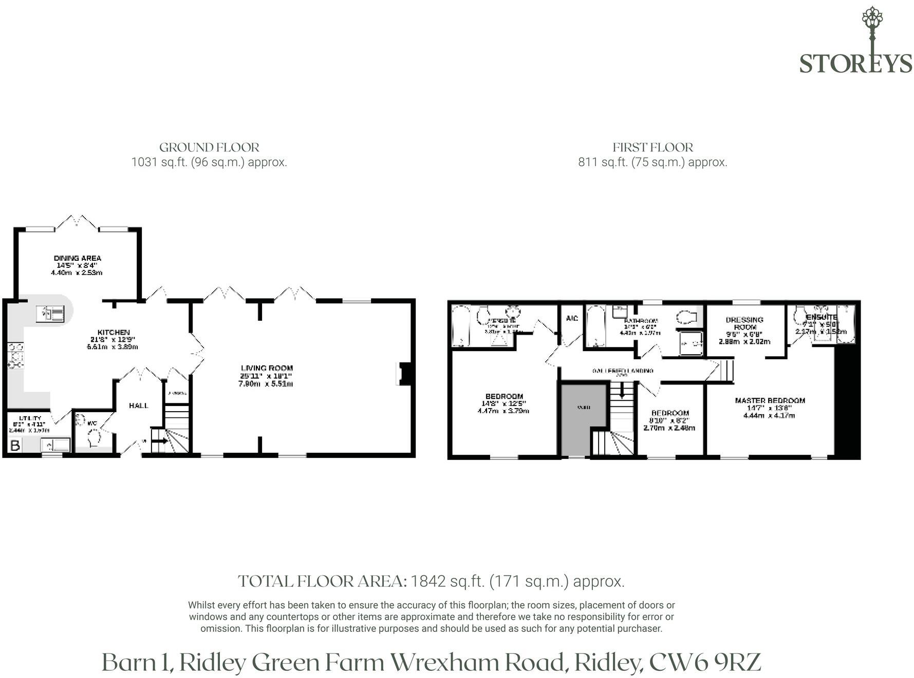 1 Ridley Green Farm - immaculate barn conversion close to Bunbury and Tarporley floorplan