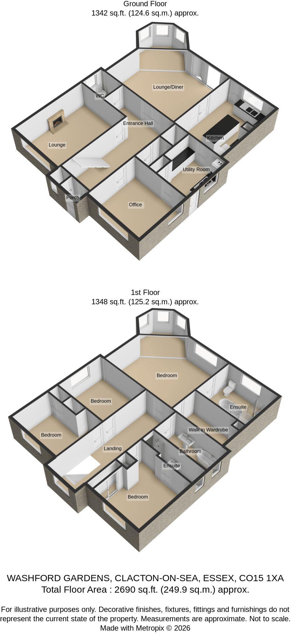 Washford Gardens, Clacton-on-sea, CO15 1XA floorplan