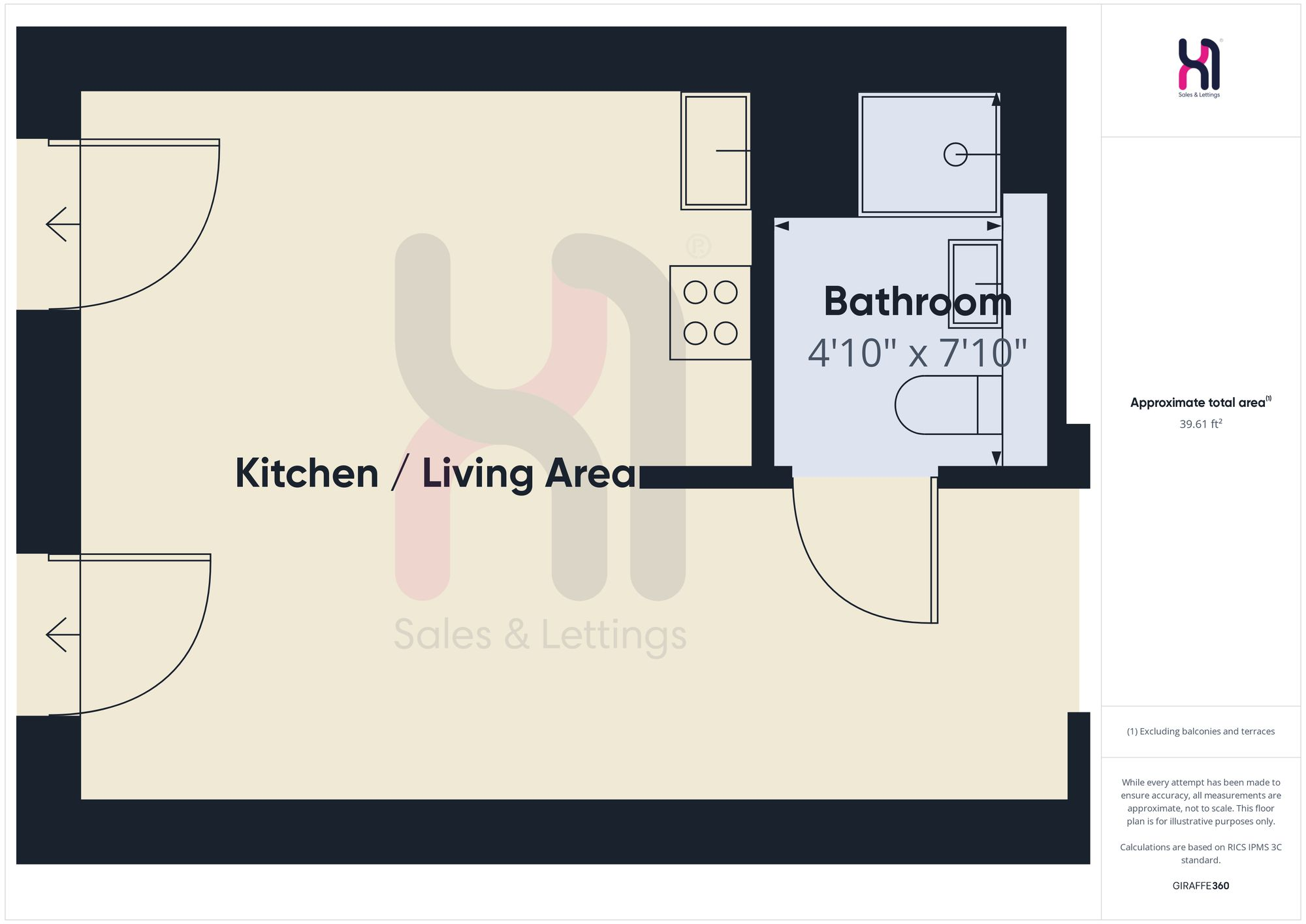 Michigan Point Tower B, 11 Michigan Avenue, M50 floorplan