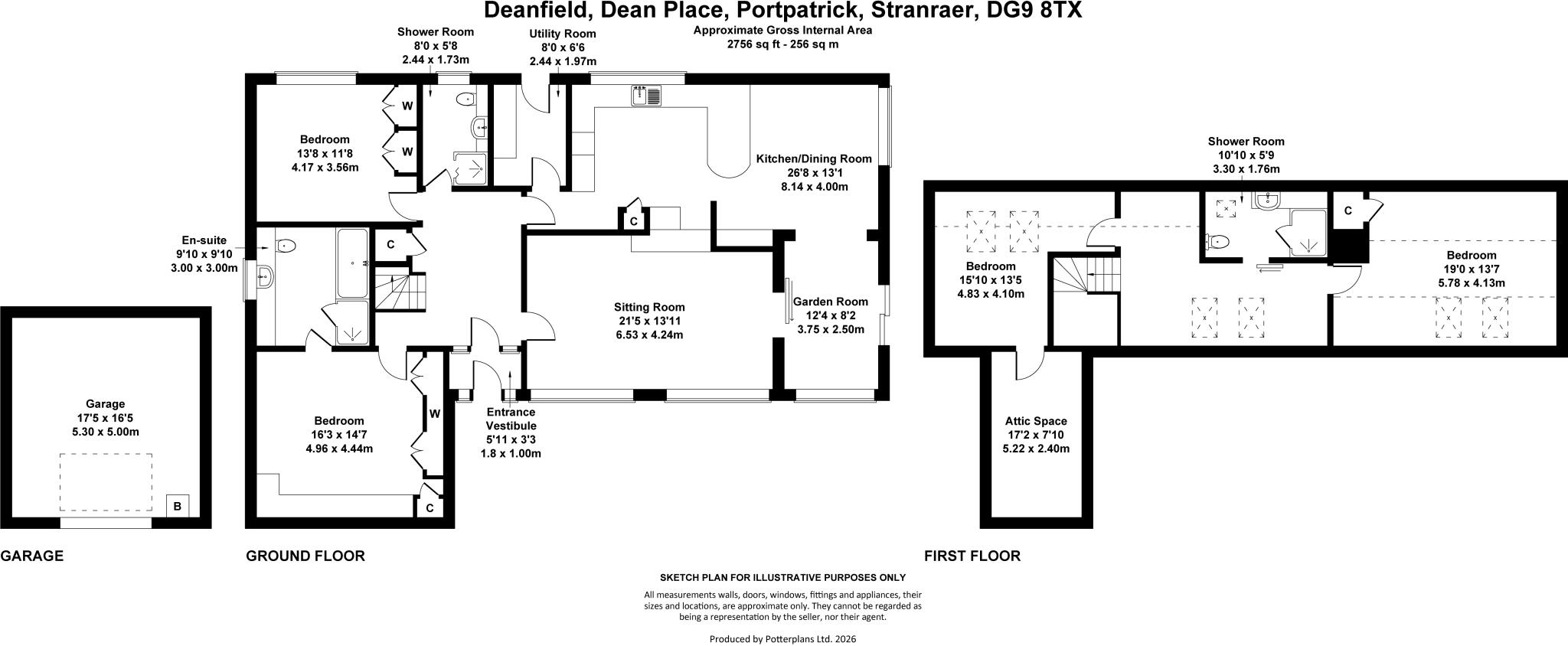Deanfield, Dean Place, Portpatrick, Stranraer, Dumfries and Galloway, DG9 floorplan