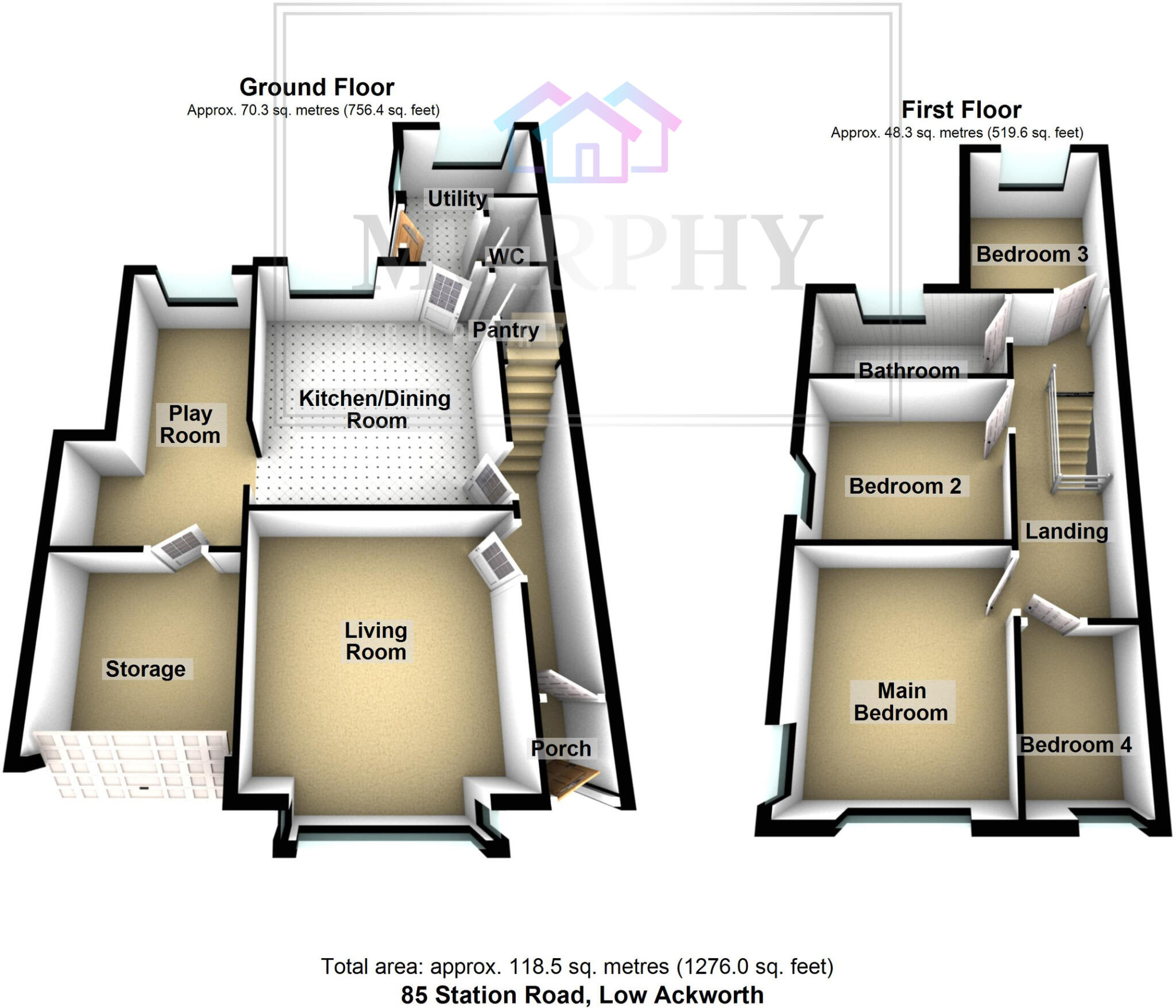 Station Road, Ackworth, Pontefract, West Yorkshire floorplan