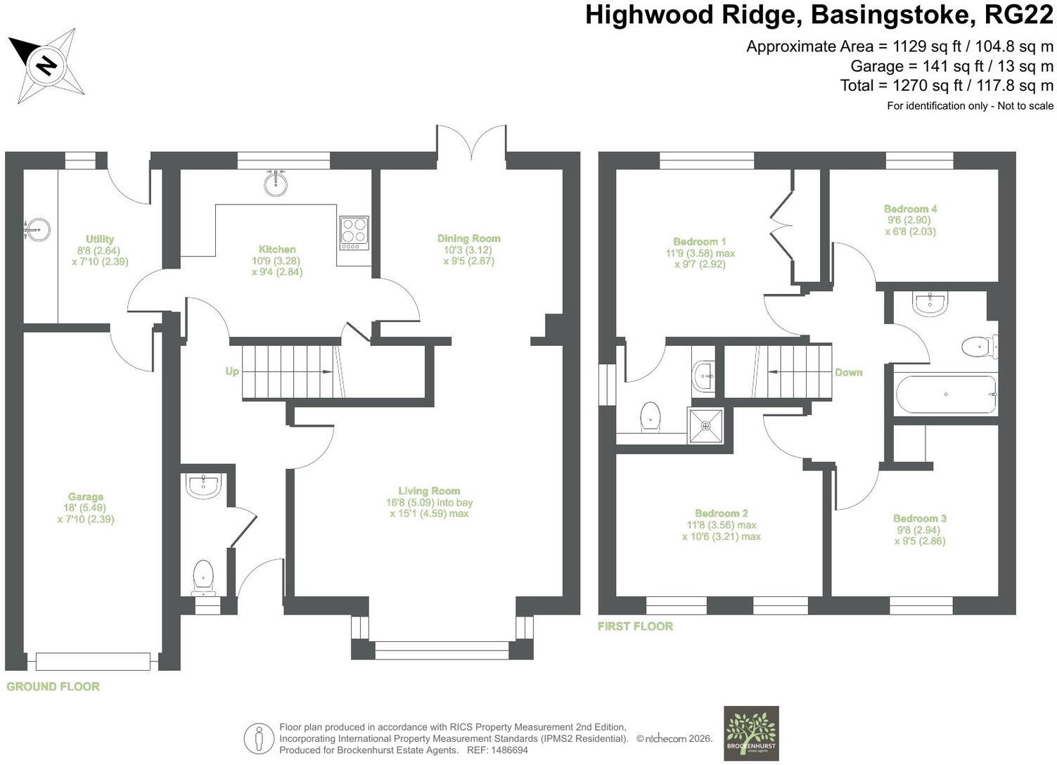 Highwood Ridge, Basingstoke RG22 4UU floorplan