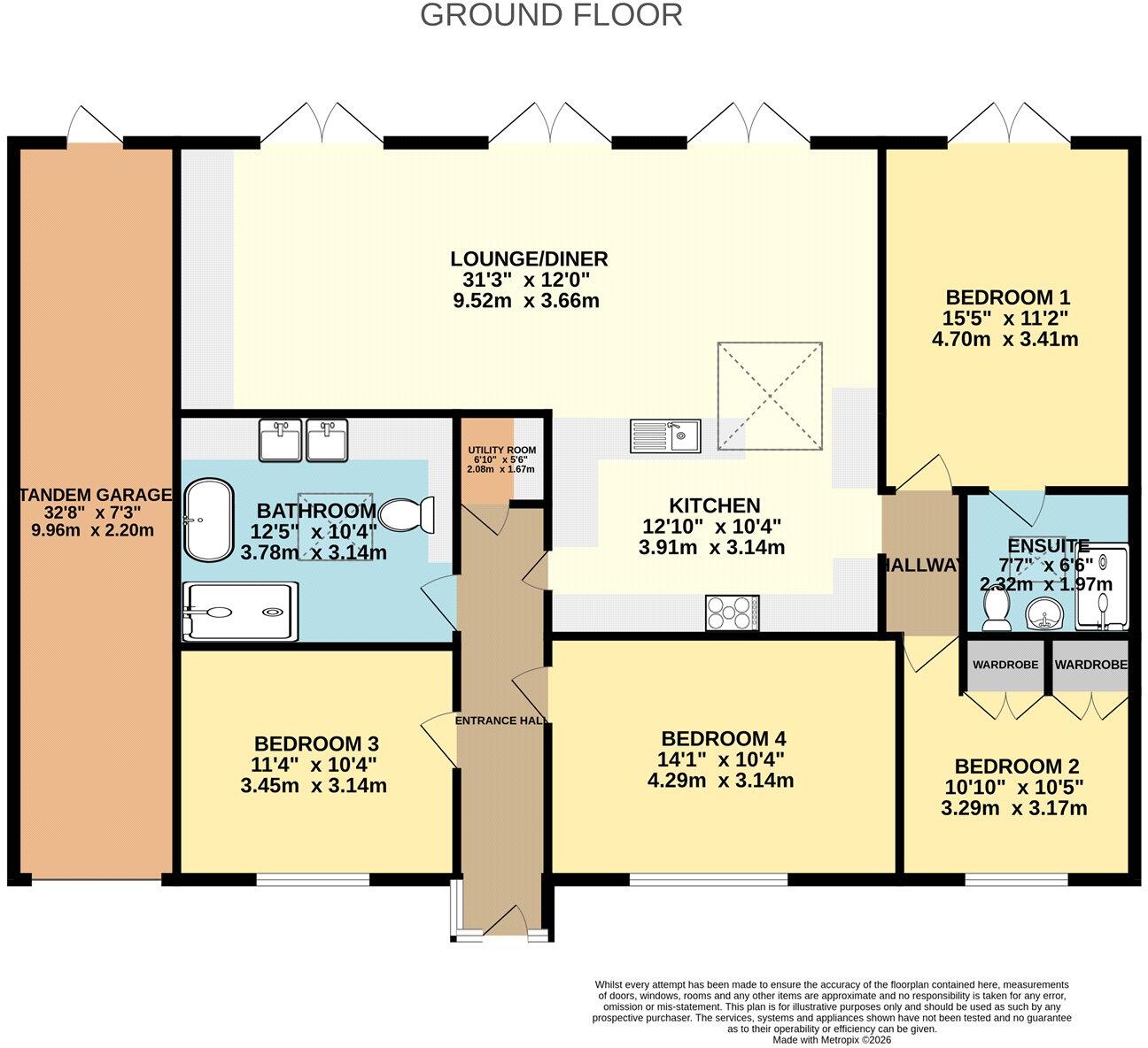 Woodlands, Lakenheath, Brandon, Suffolk, IP27 floorplan