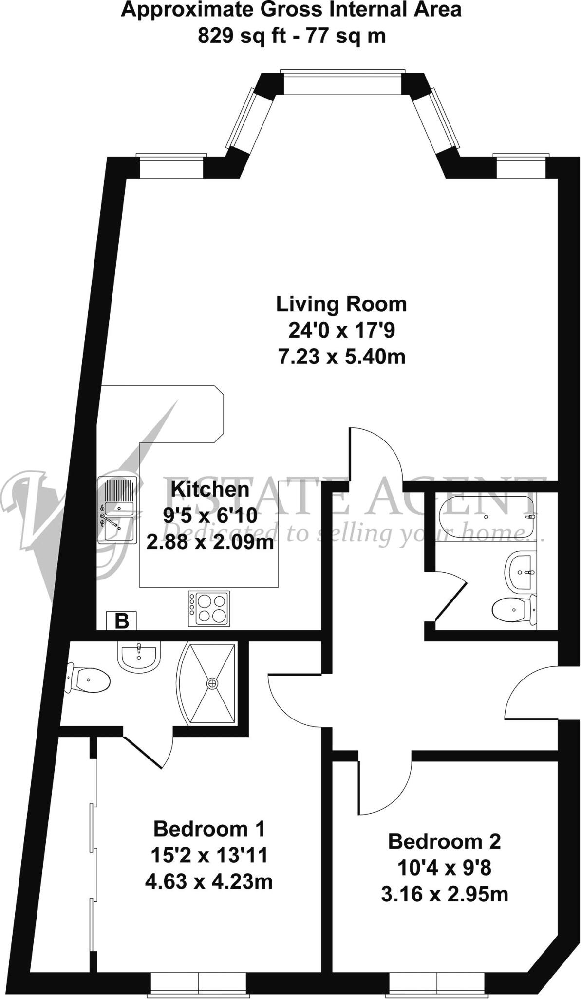 9 Markham Mount, Rochdale Road, Sowerby Bridge HX2 7JB floorplan