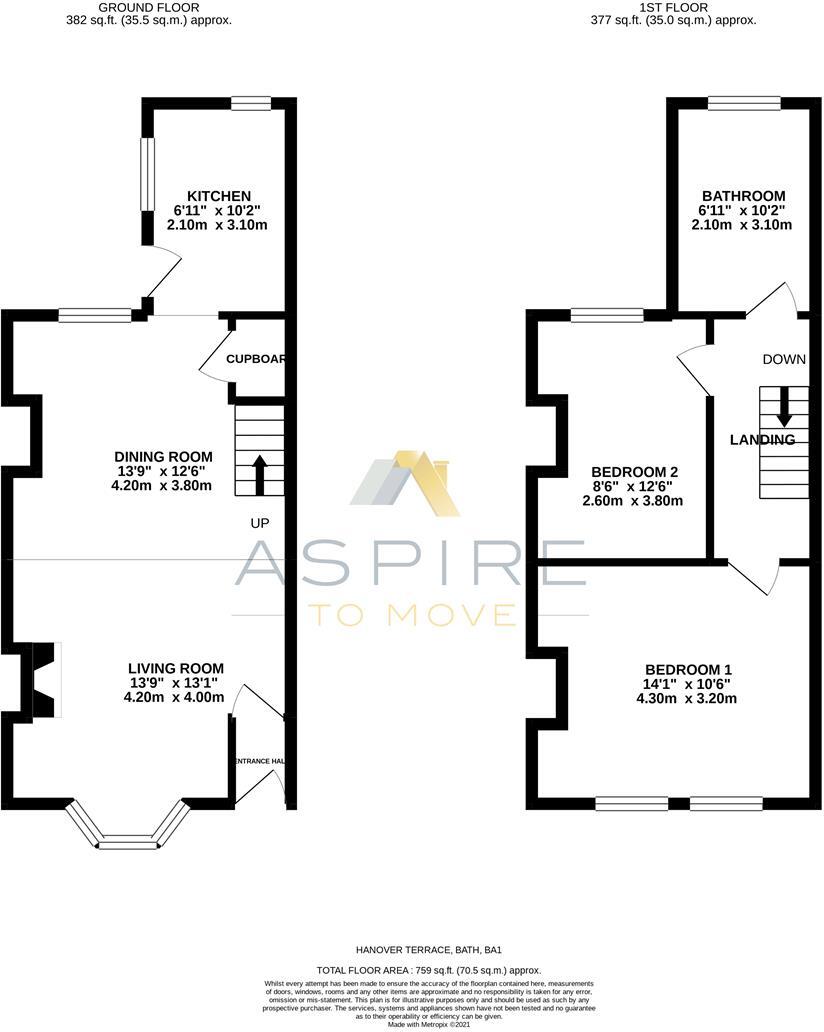 Hanover Terrace, Bath, BA1 floorplan