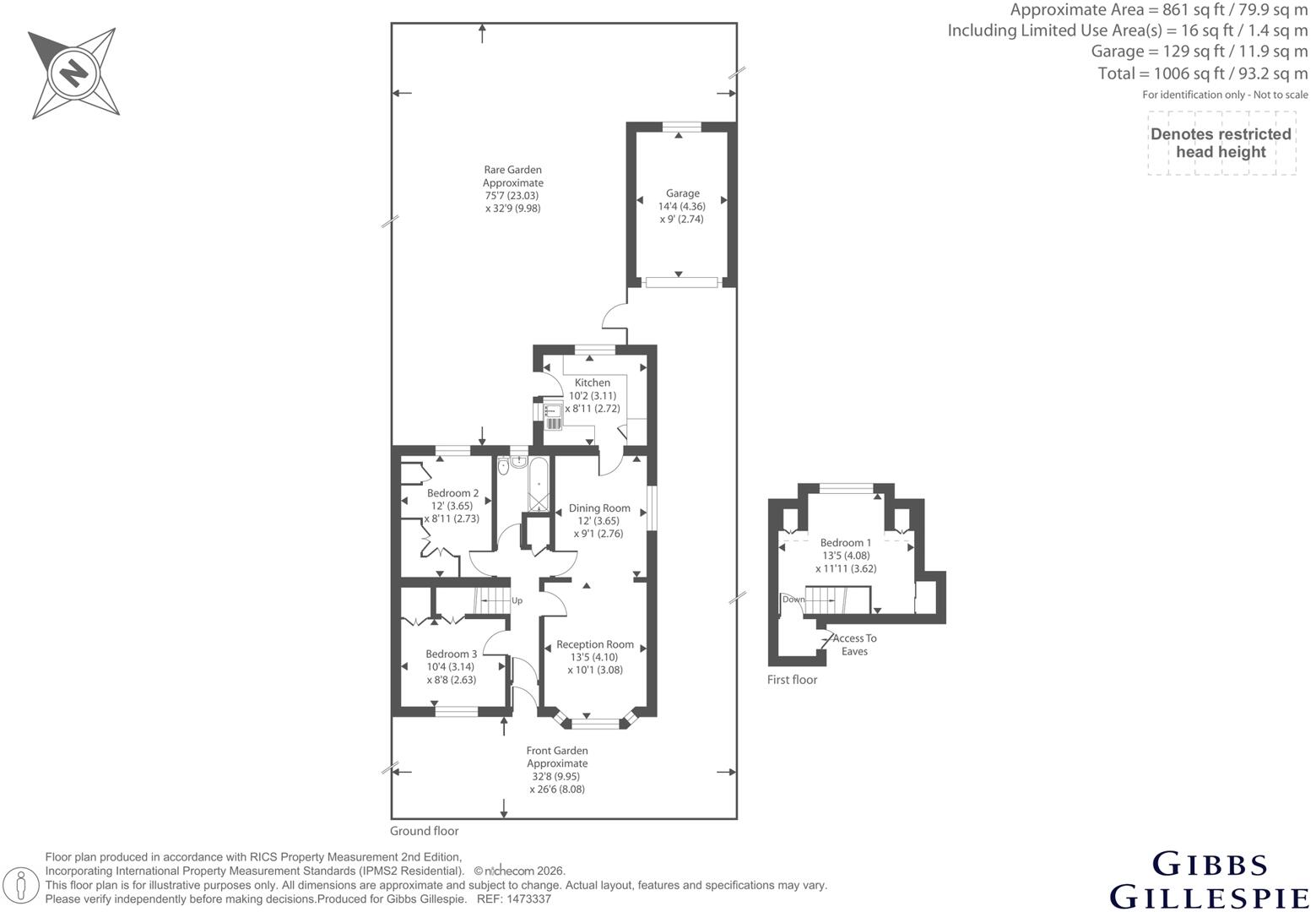 Compton Place, Watford, Hertfordshire floorplan