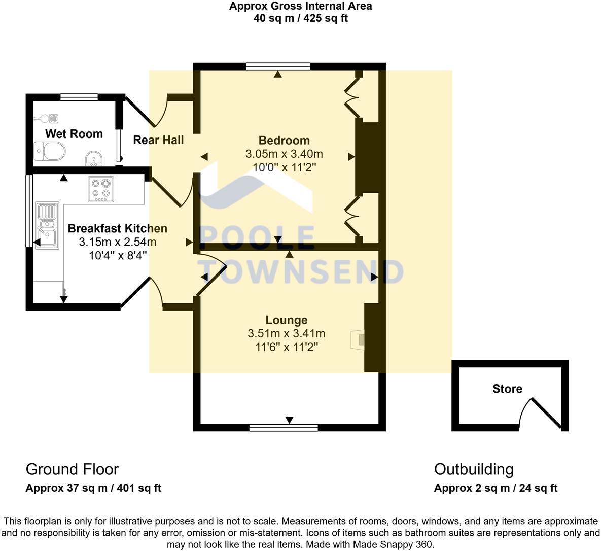 1 Rose Villa, Windermere Road, Grange over Sands floorplan