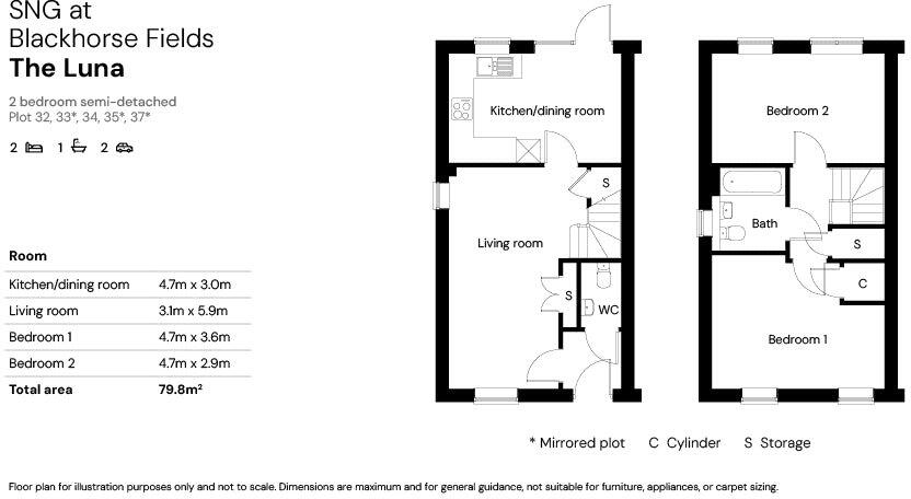 Blackhorse, Exeter, Devon, EX5 floorplan