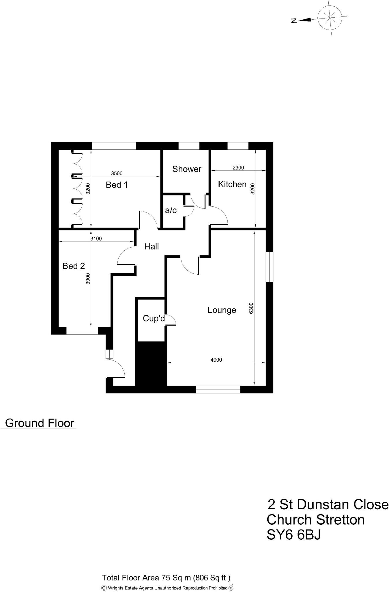 St Dunstans Close, Church Stretton, Shropshire floorplan