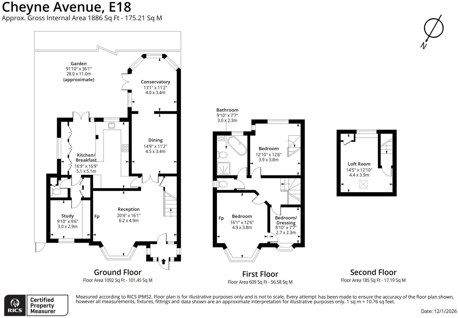 Cheyne Avenue, South Woodford, E18 floorplan