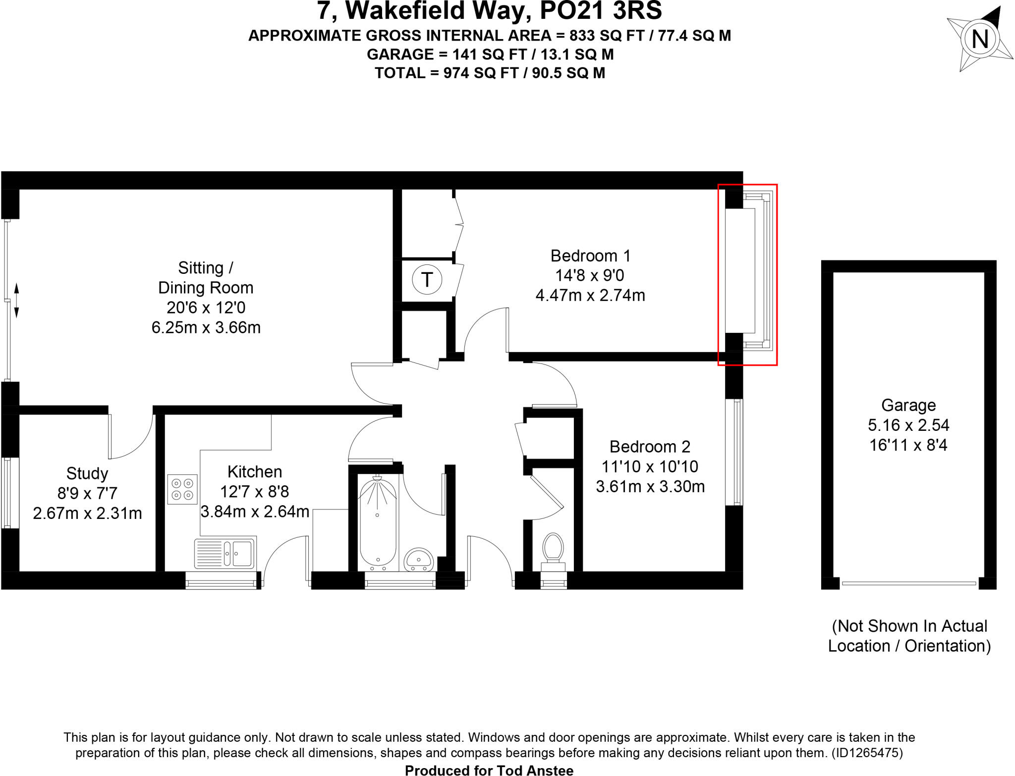 Wakefield Way, Bognor Regis, West Sussex, PO21 floorplan