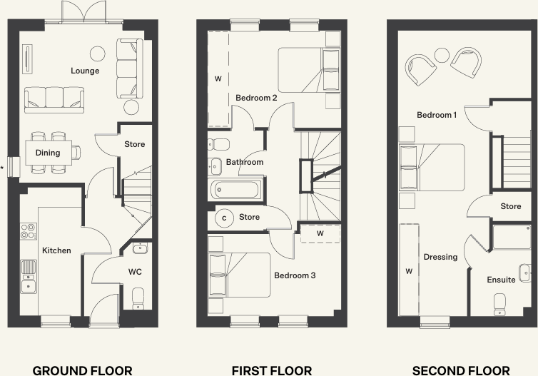 Acacia Lane, Wixams, Houghton Conquest, Central Bedfordshire floorplan
