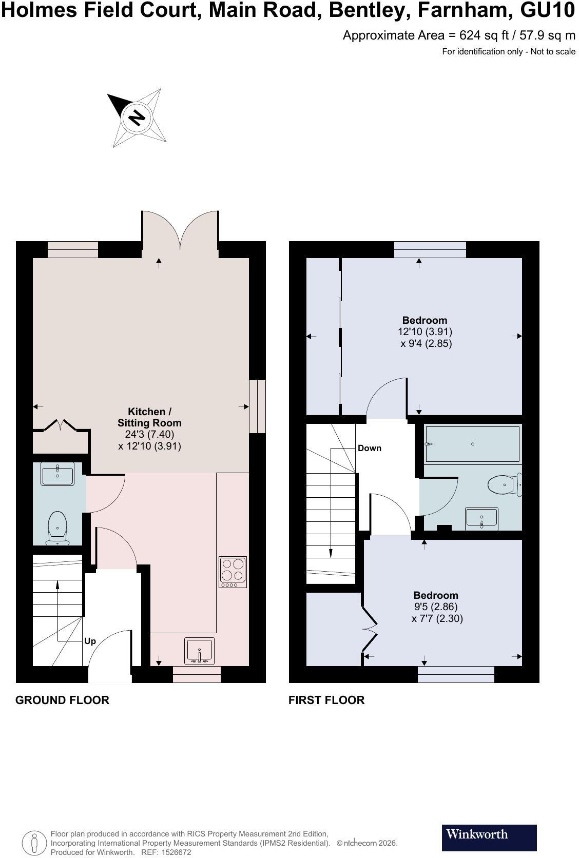 Holmes Field Court, Main Road, Bentley, Farnham, GU10 floorplan
