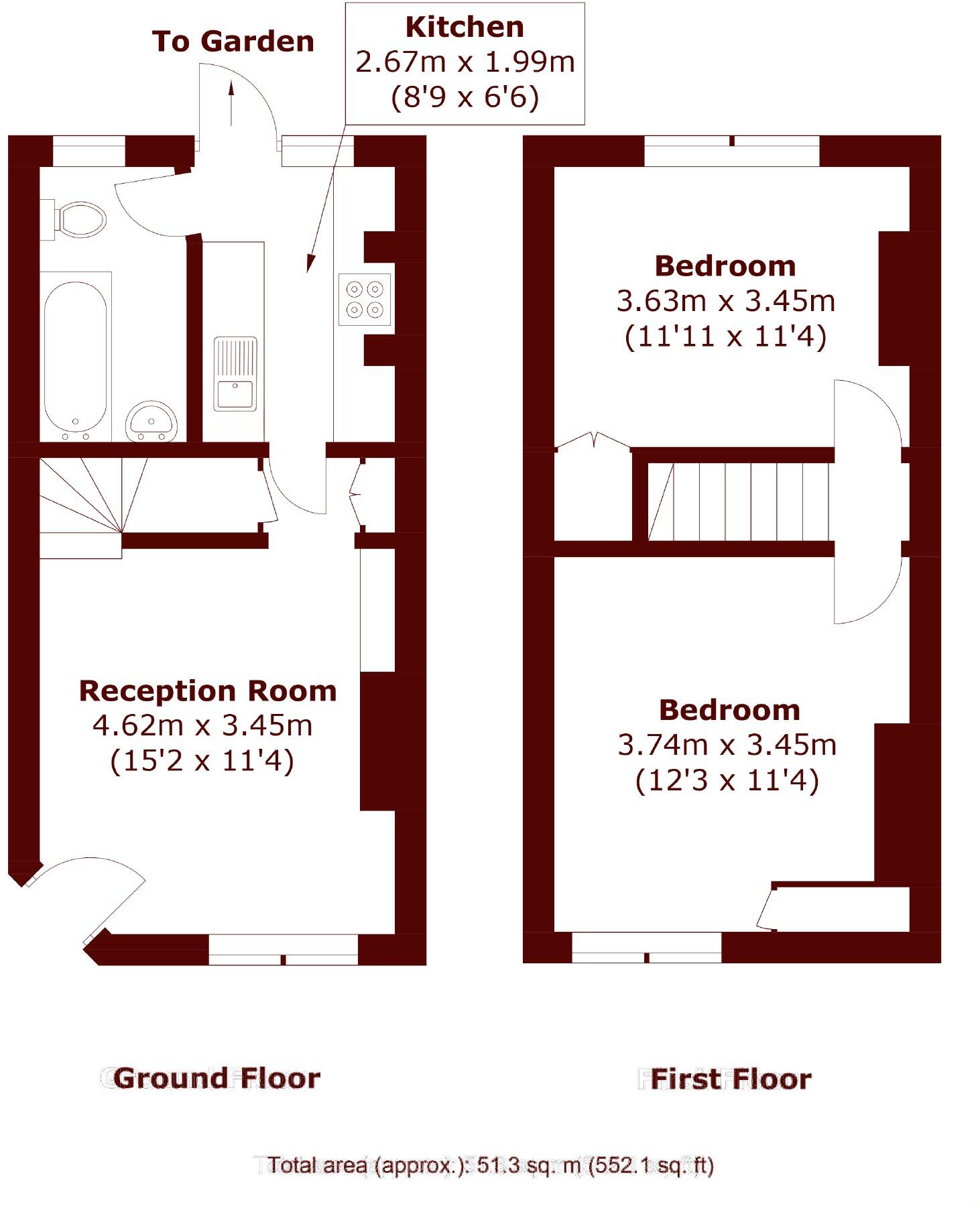 Cowick Road, London floorplan