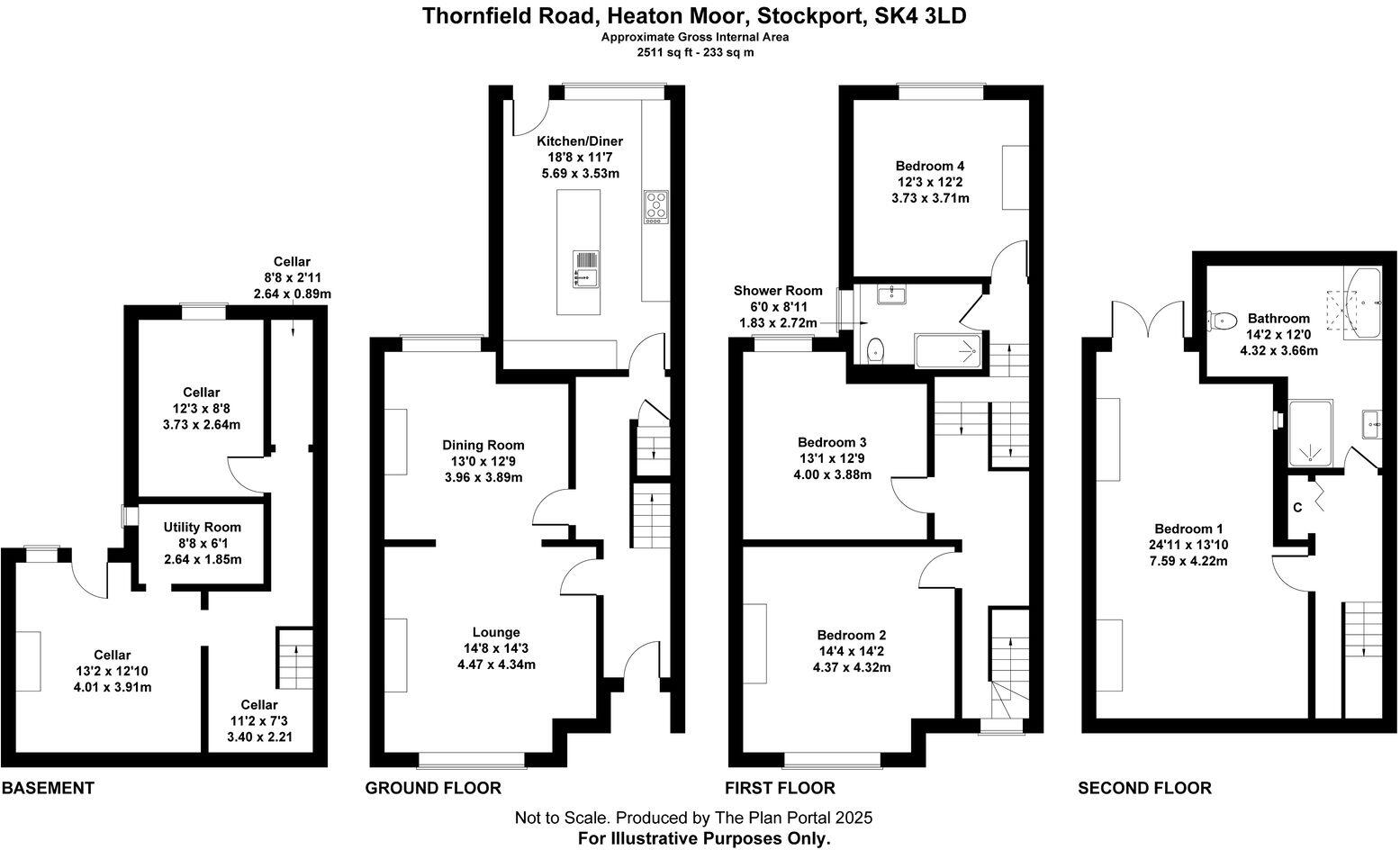 Thornfield Road, Heaton Moor, Stockport, SK4 3LD floorplan