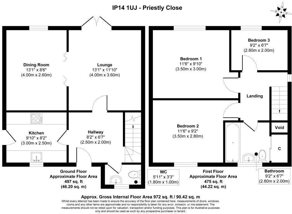 Priestly Close, Stowmarket, Suffolk floorplan