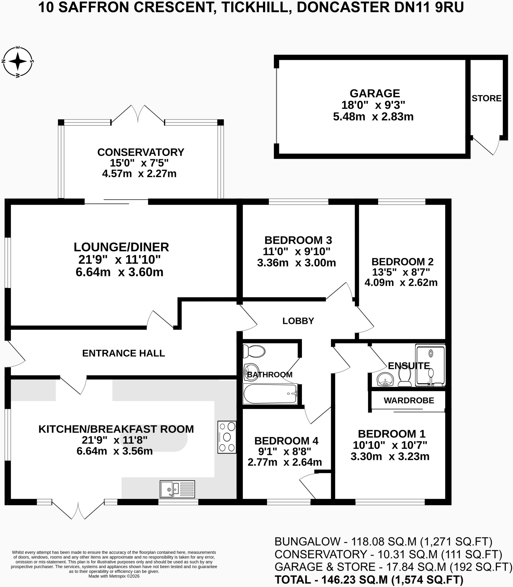 Saffron Crescent, Tickhill, Doncaster floorplan