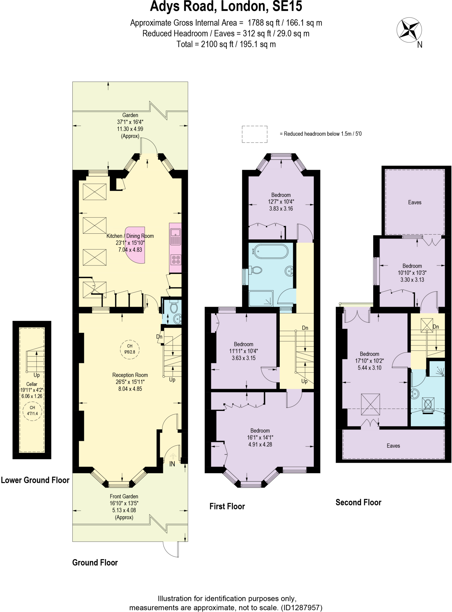 Adys Road, London SE15. floorplan