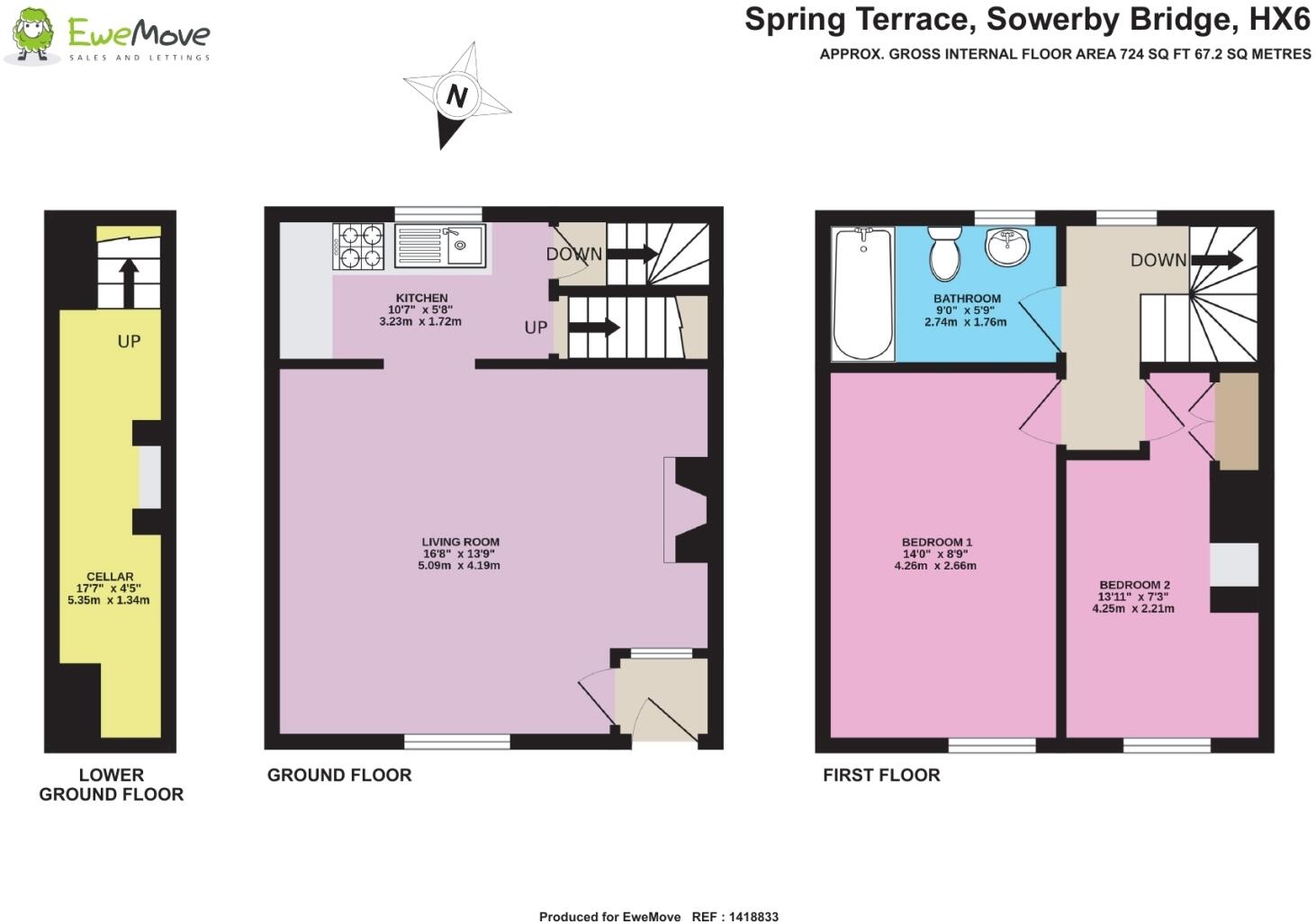 Spring Terrace, Sowerby Bridge, West Yorkshire, HX6 floorplan