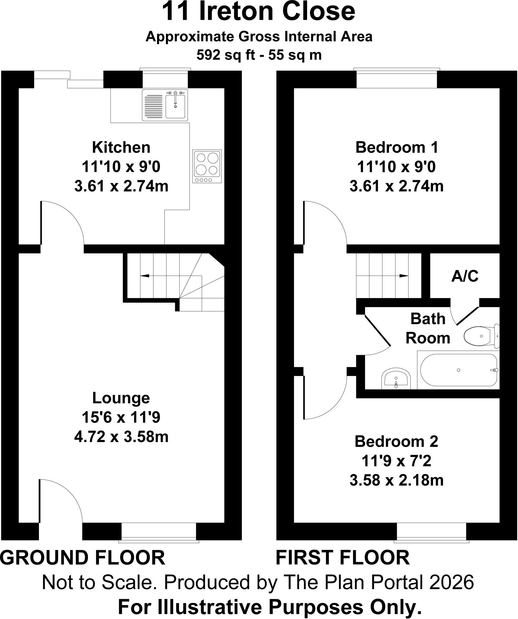 Ireton Close, Pontprennau, Cardiff, CF23 floorplan