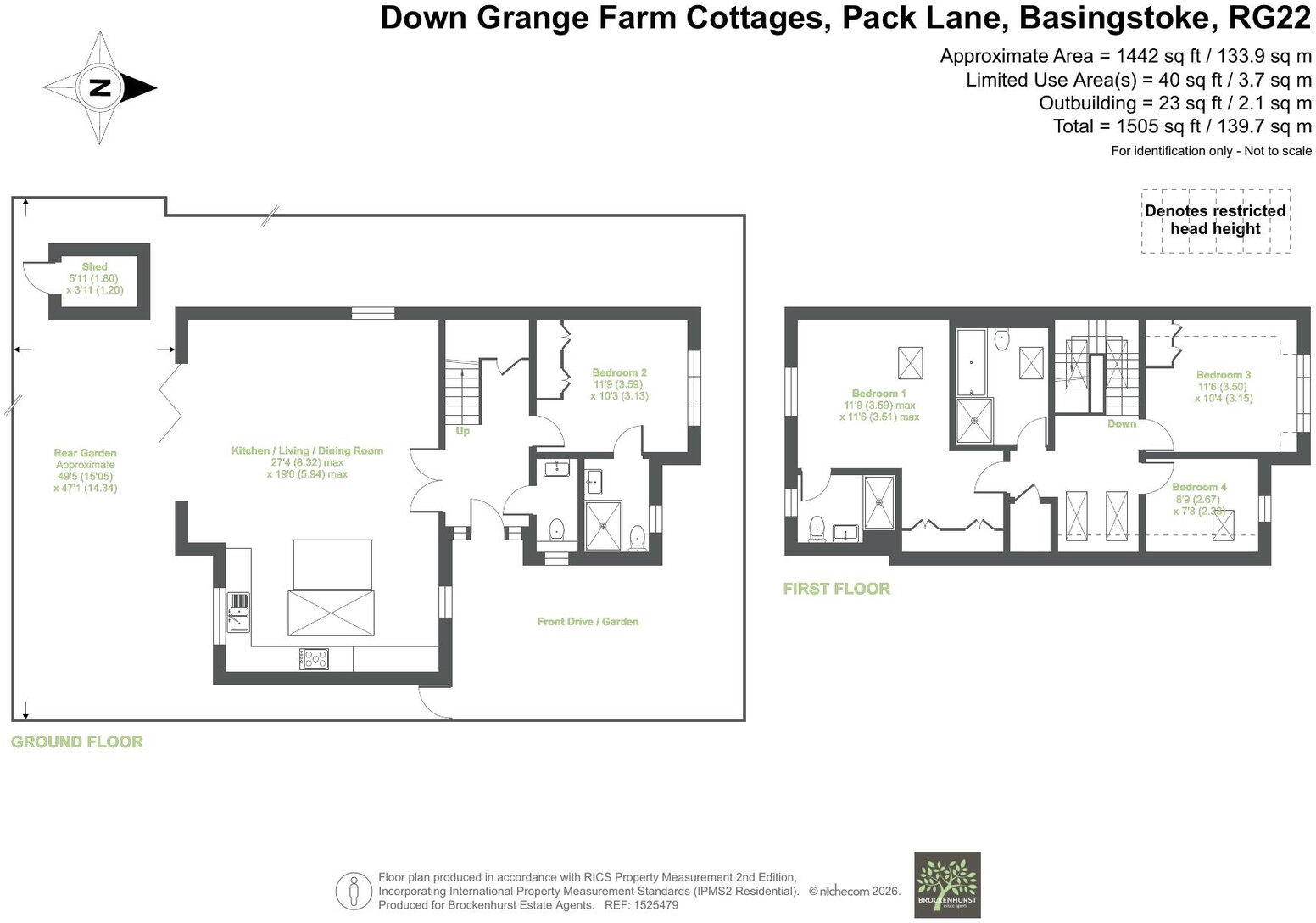 Down Grange Farm Cottages, Pack Lane, Basingstoke RG22 5SN floorplan