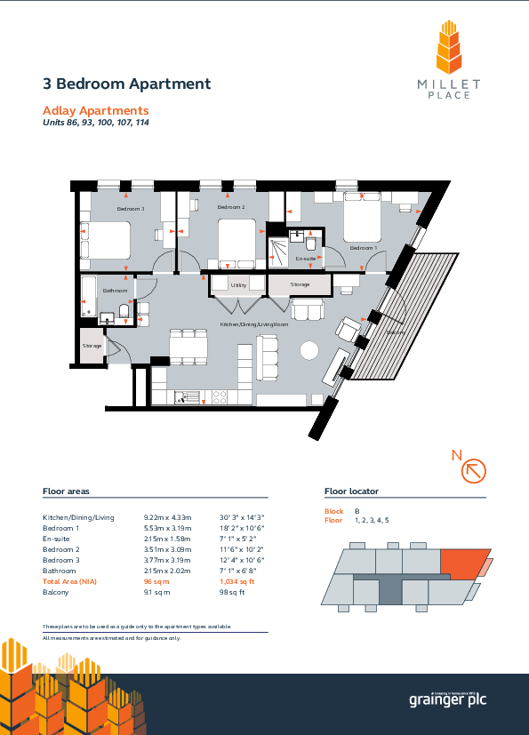 Millet Place, Pontoon Dock London E16 floorplan