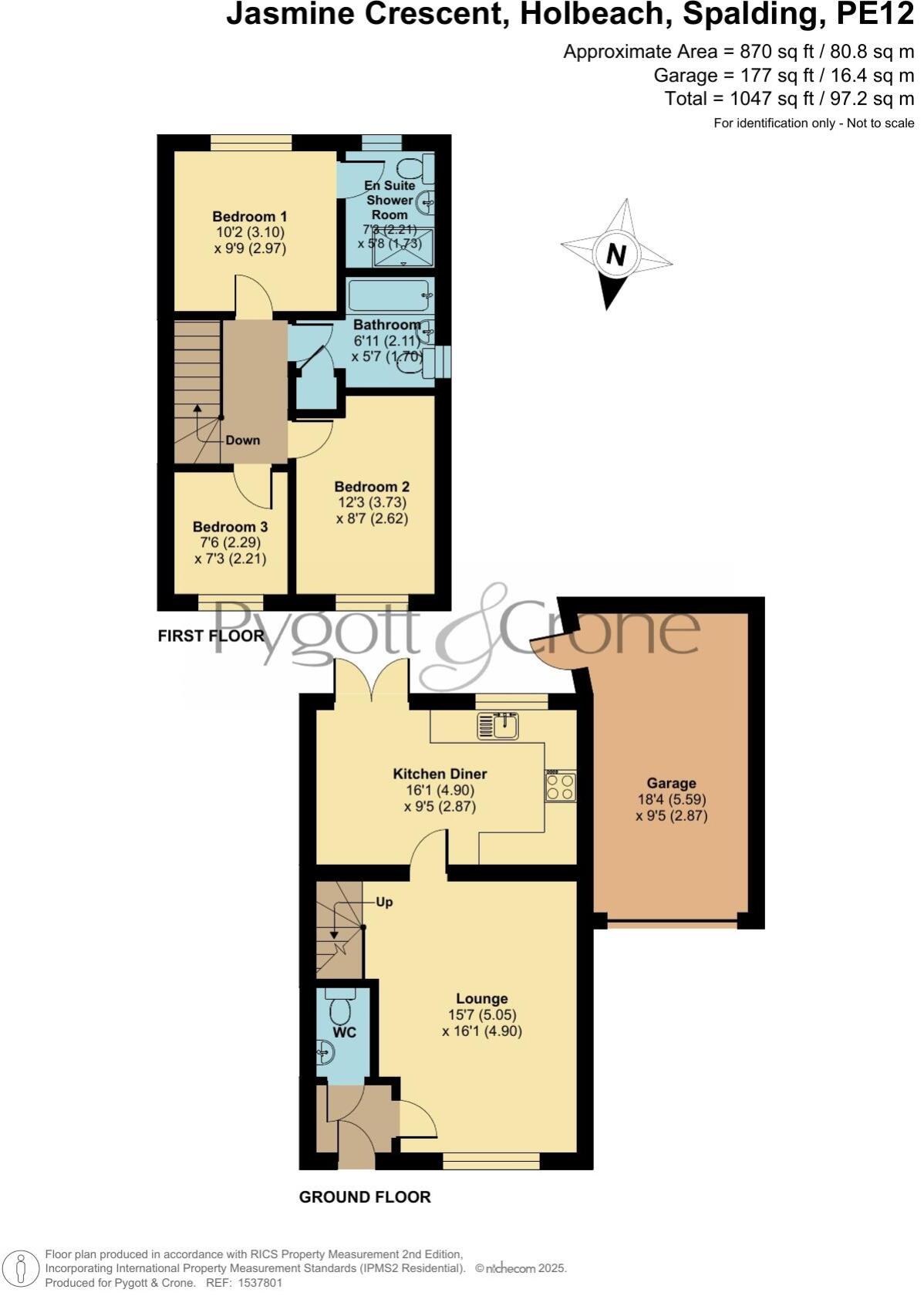 Jasmine Crescent, Holbeach, Spalding, Lincolnshire, PE12 floorplan