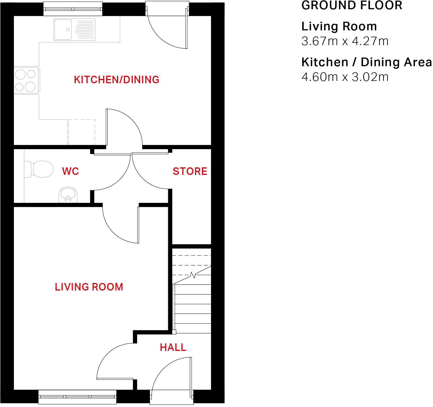 Magnus Way, 
Daventry, 
NN11 4XD floorplan