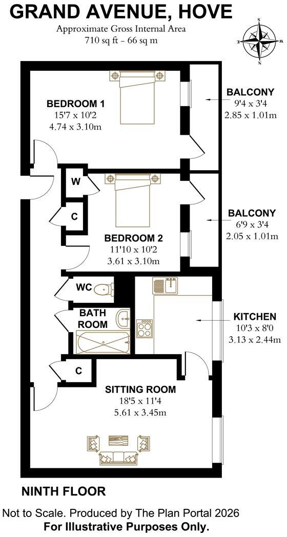 Coombe Lea, Grand Avenue, Hove floorplan