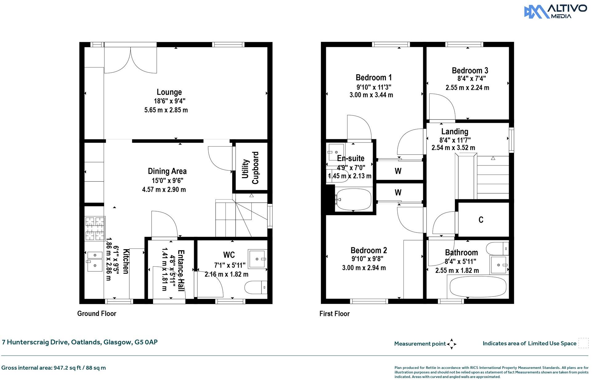 Hunterscraig Drive, Oatlands, Glasgow floorplan