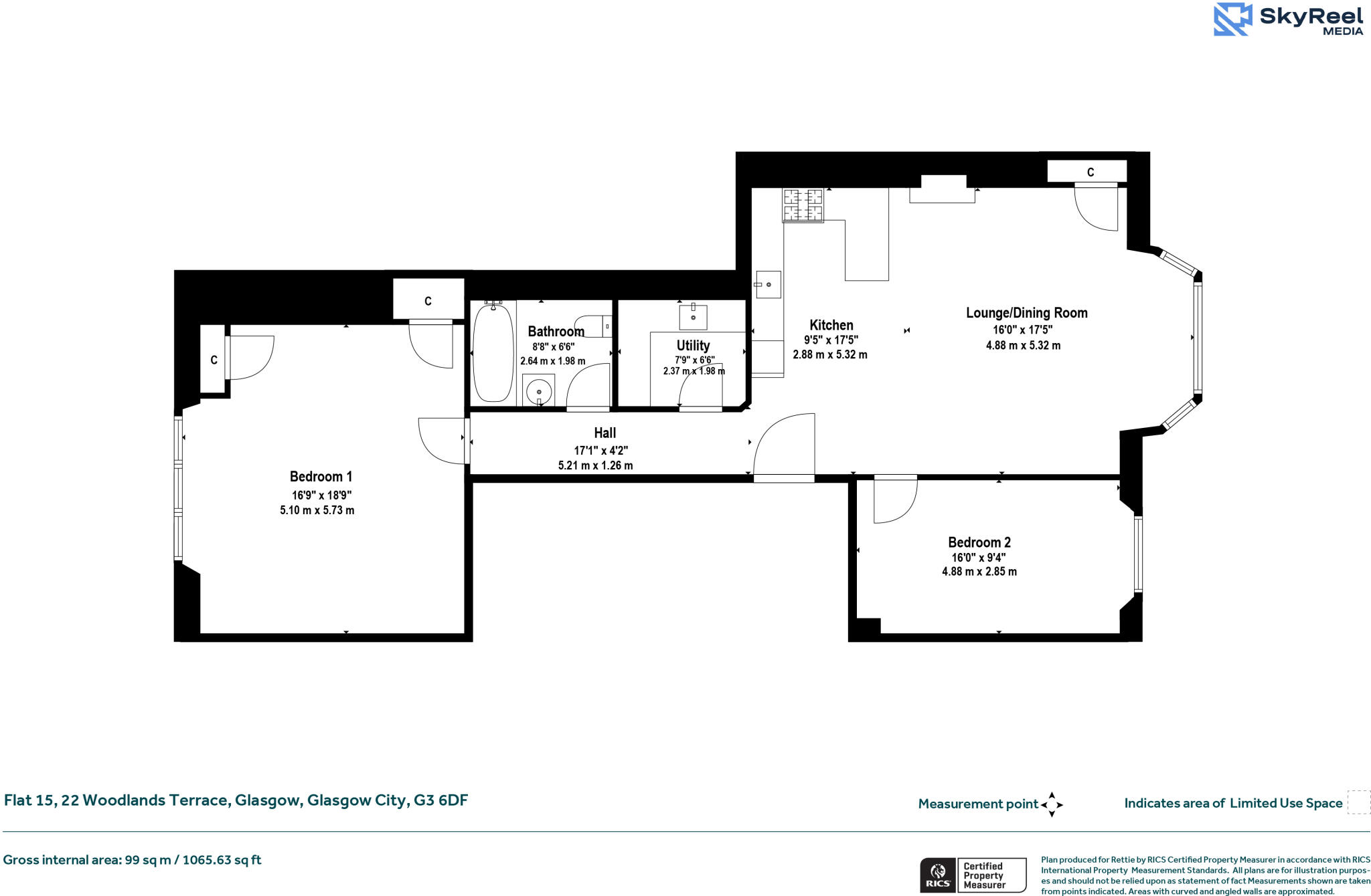 Woodlands Terrace, Woodlands, Glasgow floorplan