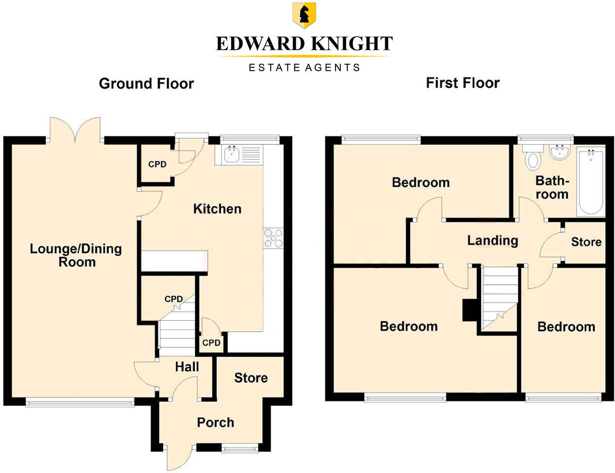 Round Avenue, Long Lawford floorplan