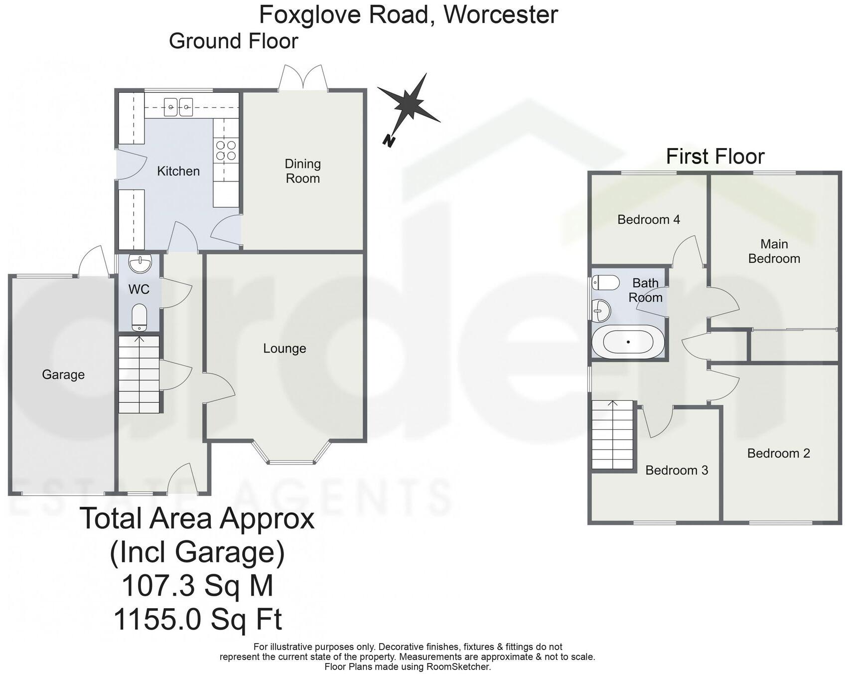 Foxglove Road, Worcester, WR5 floorplan