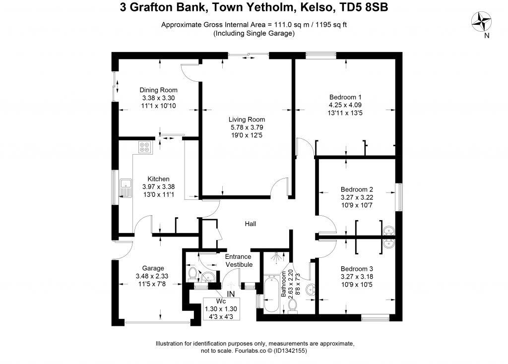 3 Grafton Bank, Town Yetholm, Kelso, TD5 8SB floorplan