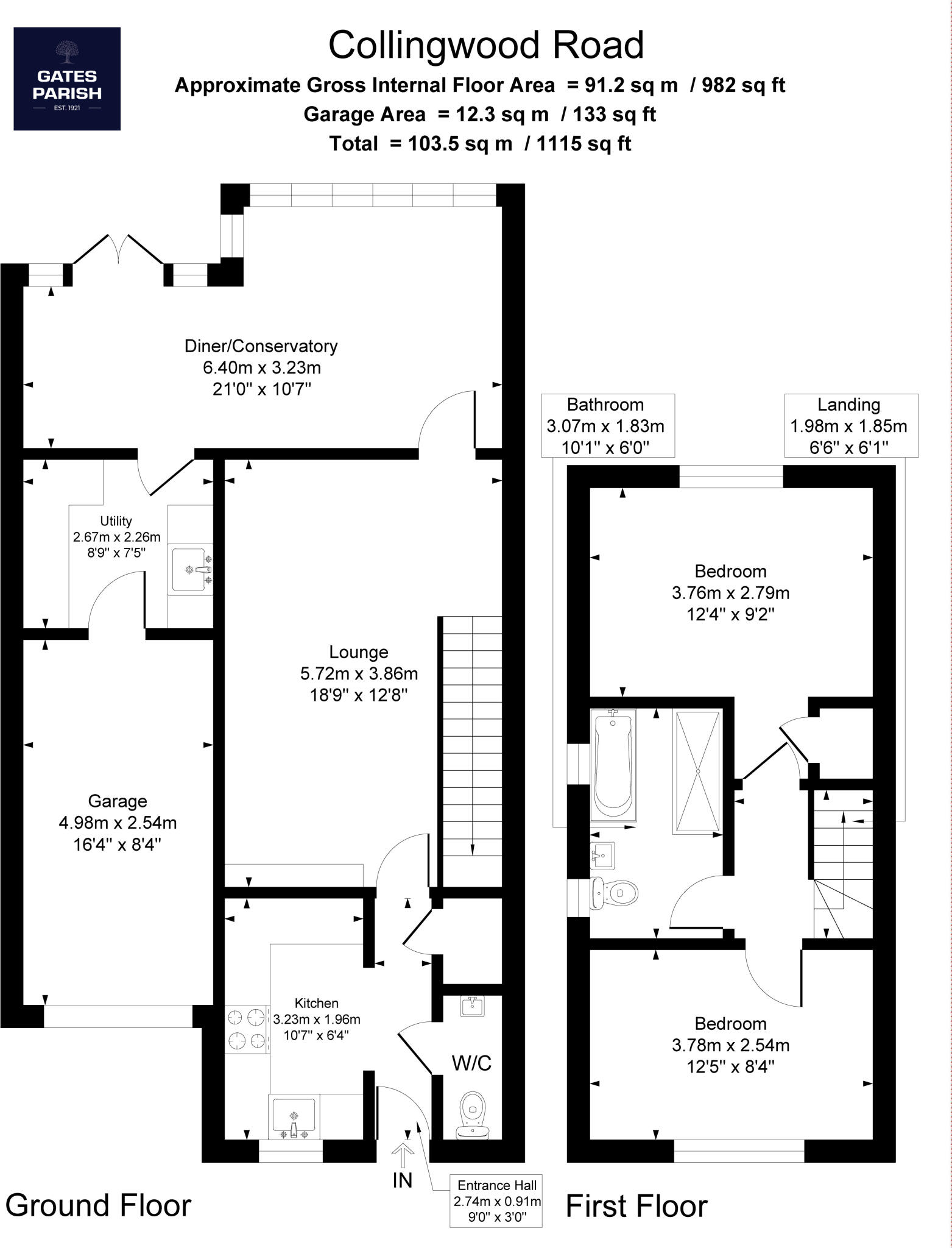 Collingwood Road, Rainham, RM13 floorplan
