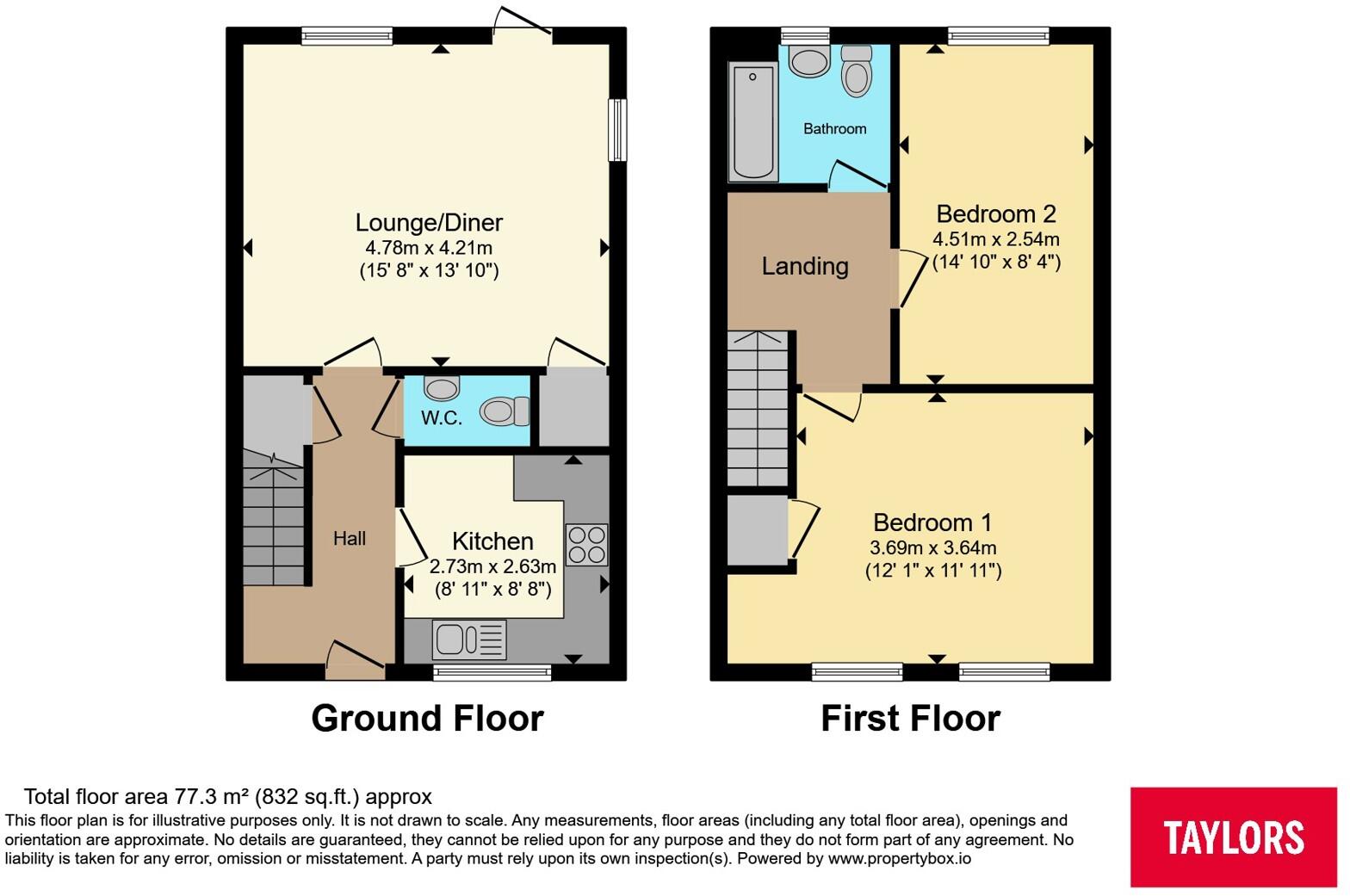 Furrow Close, Wilstead, Bedford, Bedfordshire, MK45 floorplan