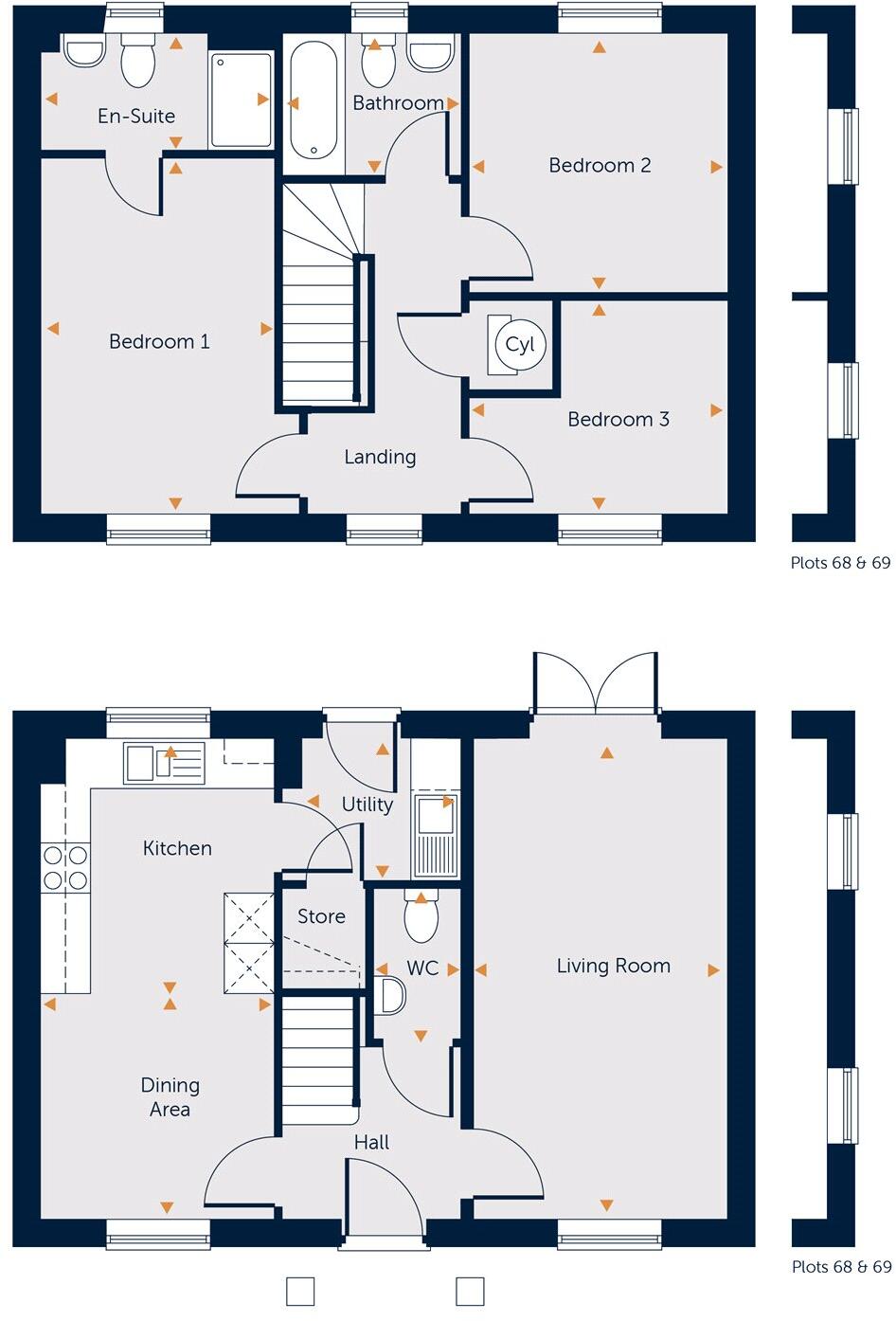 Priors View, Priory Meadows, Hempsted, Gloucester, Gloucestershire, GL2 floorplan