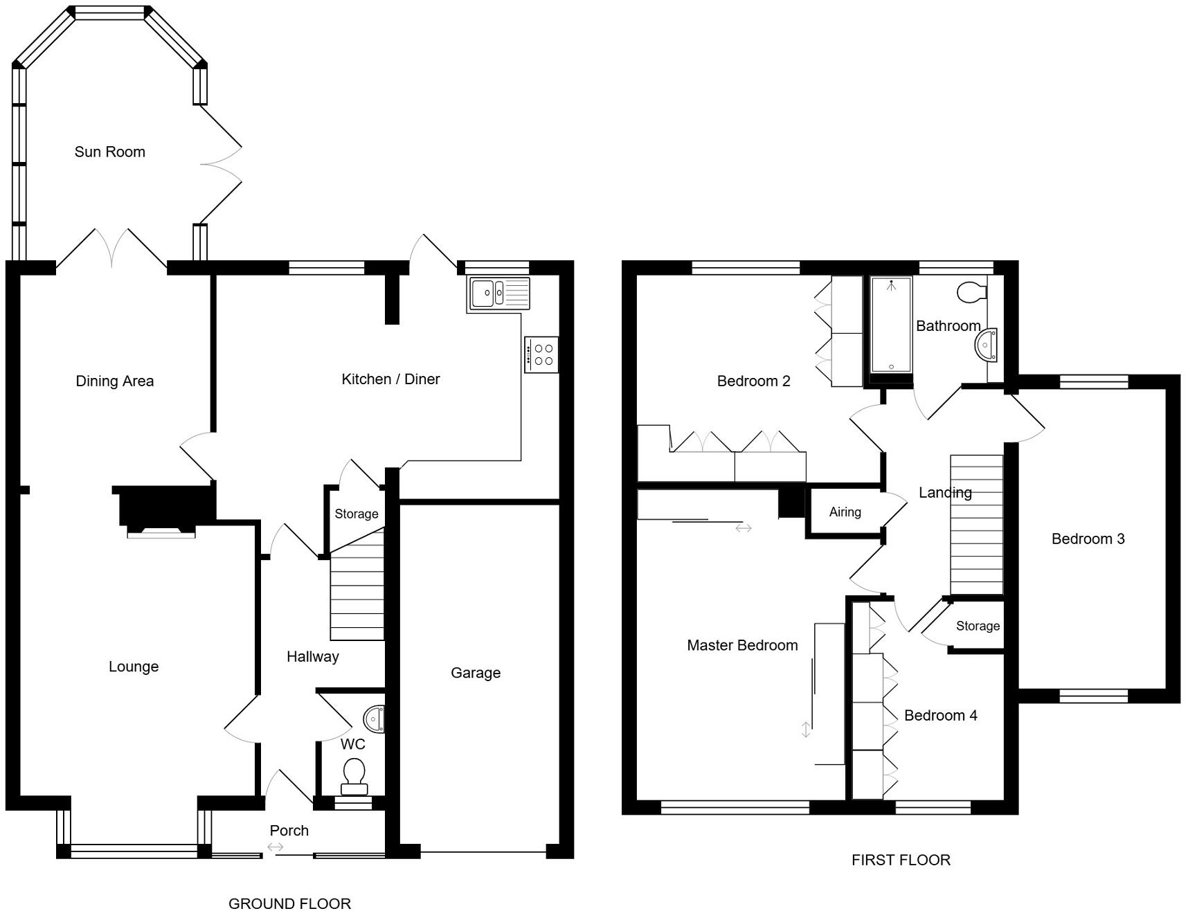 Anglia Close, Bridgend, Bridgend County. CF31 1QX floorplan