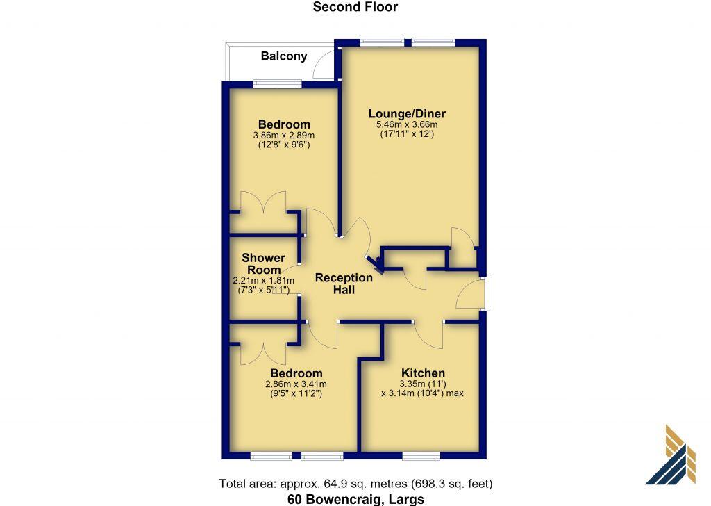 60 Bowencraig, Largs, KA30 8TB floorplan