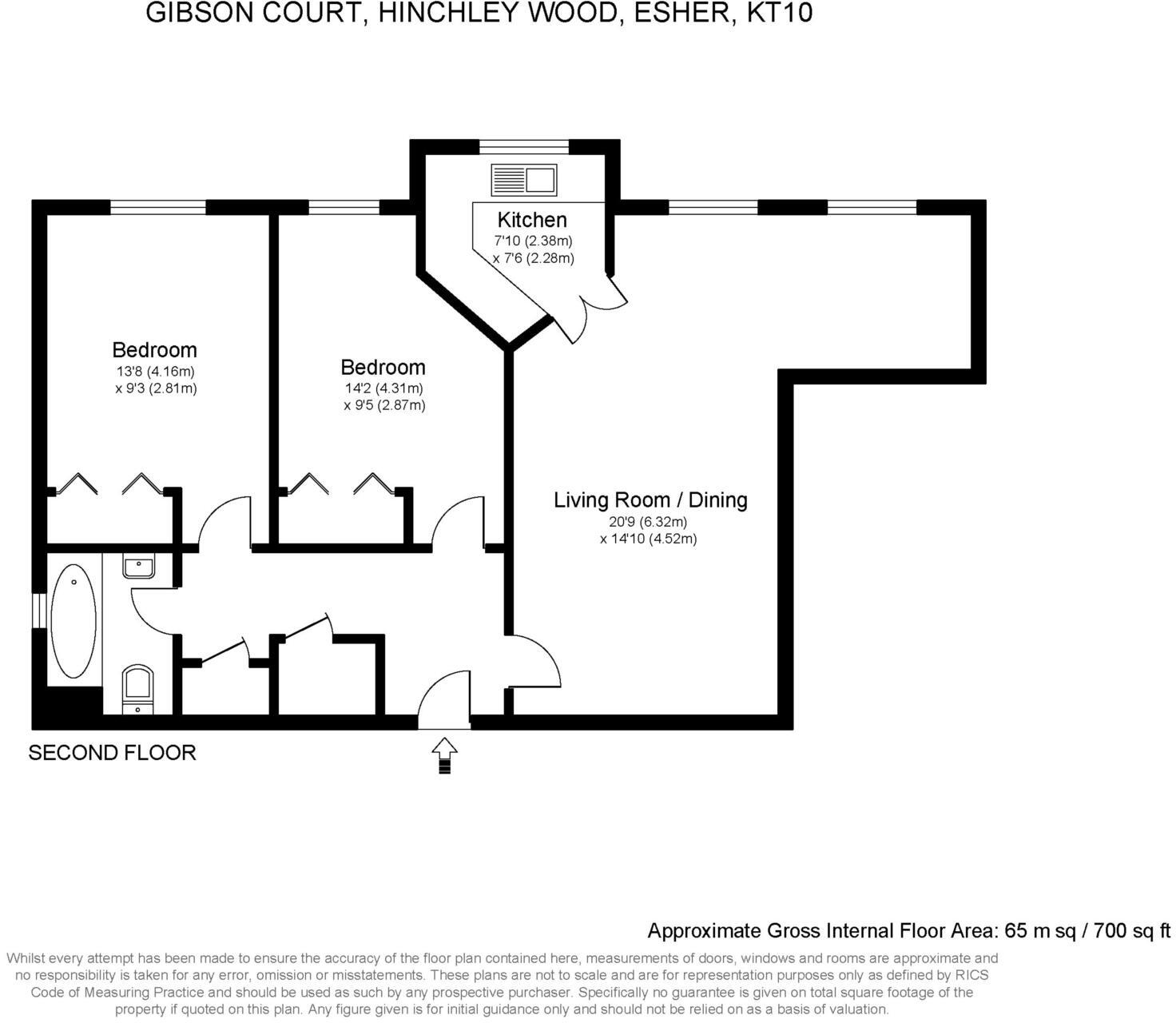 Gibson Court, Hinchley Wood floorplan