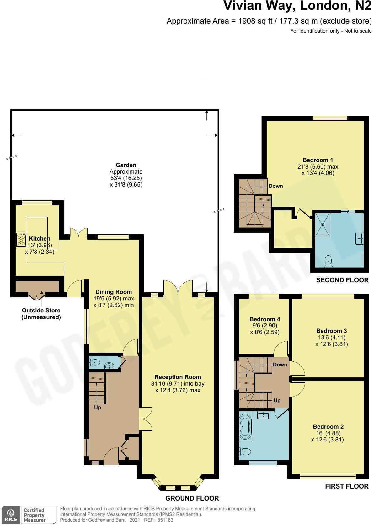 Vivian Way, Hampstead Garden Suburb floorplan