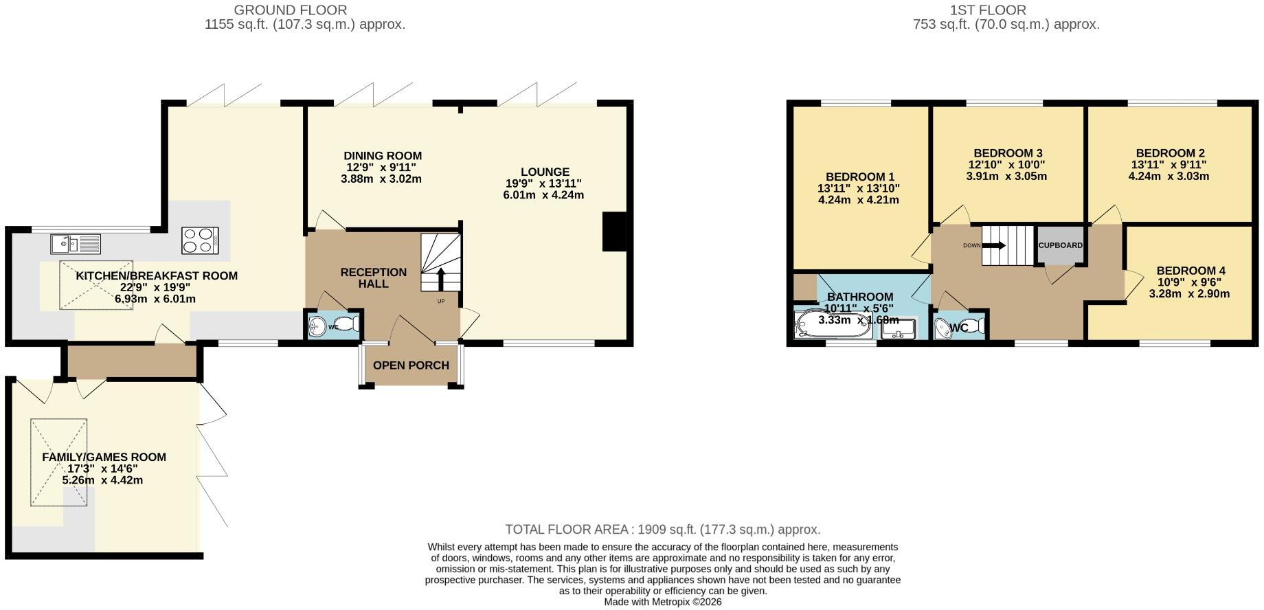 St Catherines Way, Down End floorplan