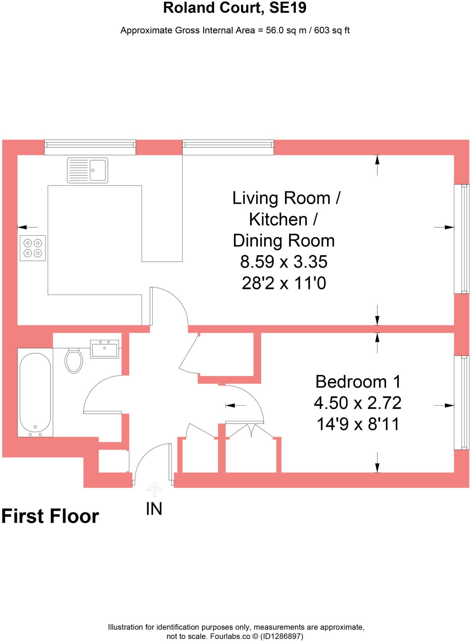 Auckland Road, Roland Court, SE19 floorplan