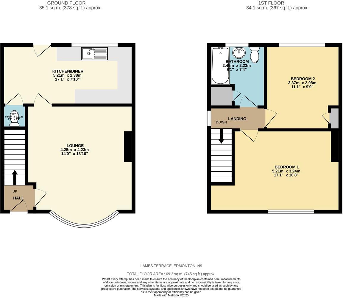 Lambs Terrace, Edmonton, N9 floorplan